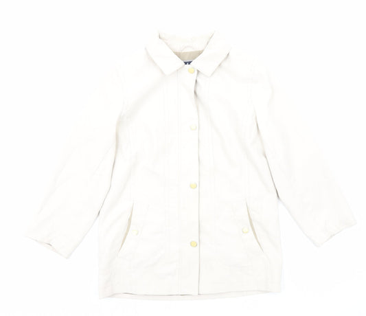 Isle of Cotton Womens Ivory Jacket Size 10 Zip