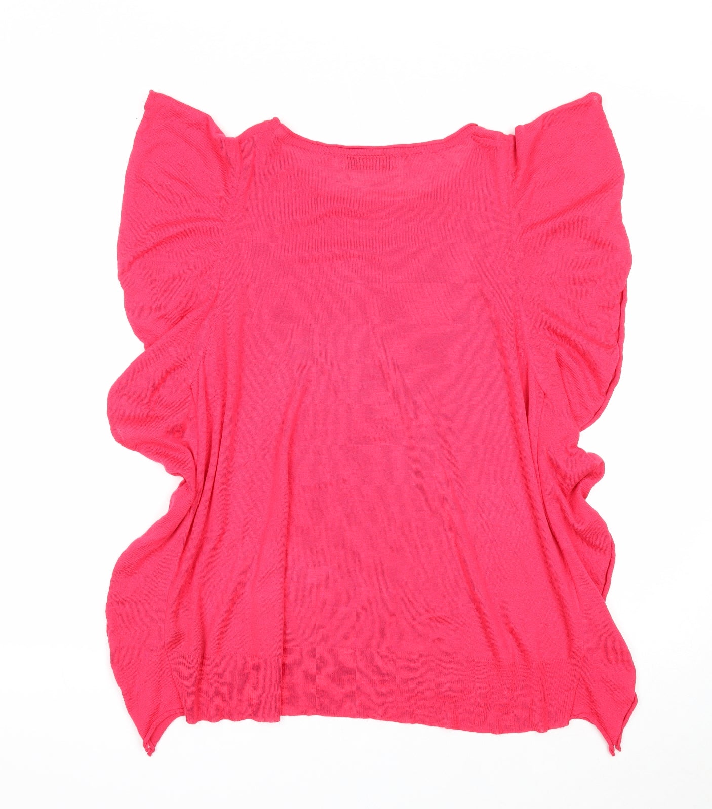 Zara Womens Pink Round Neck Viscose Pullover Jumper Size M