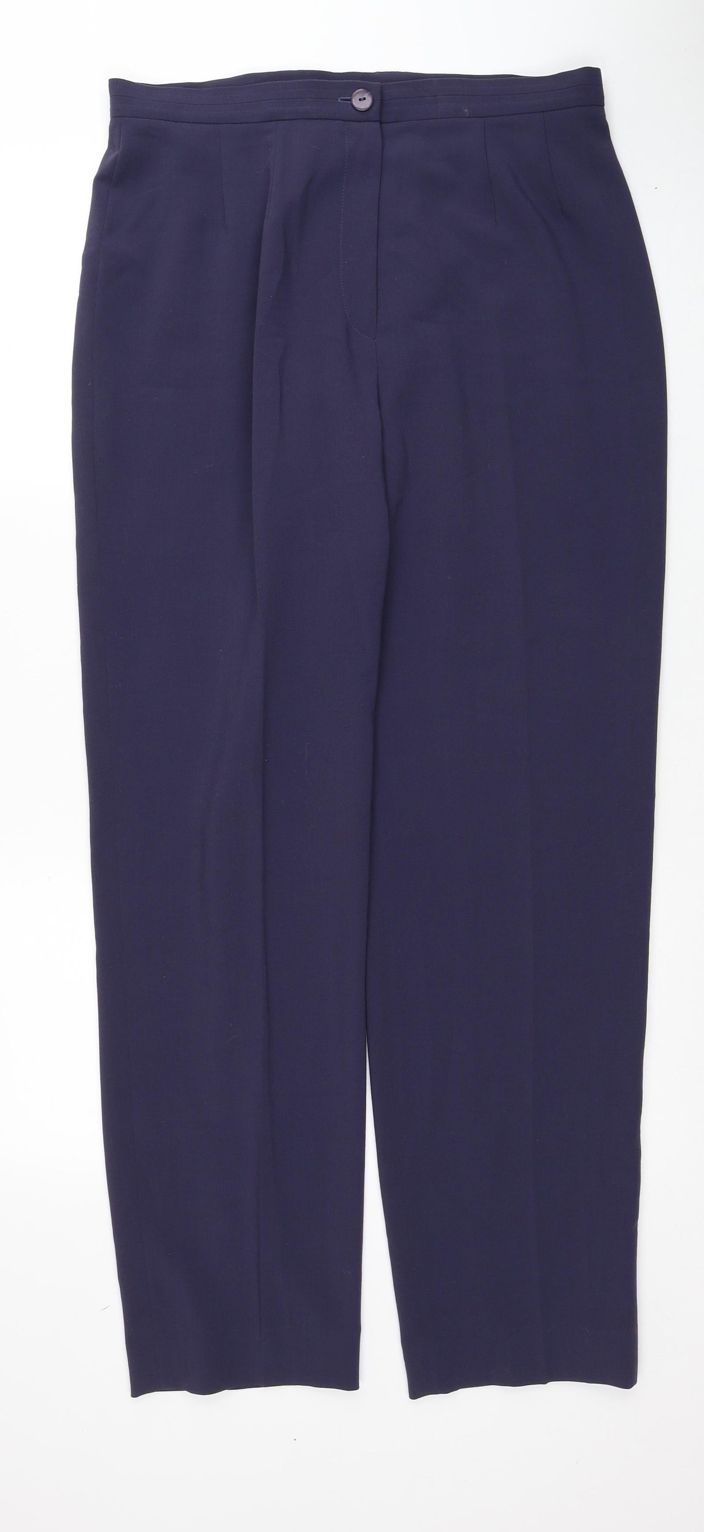 Preworn Womens Blue Polyester Dress Pants Trousers Size 33 in Regular Zip