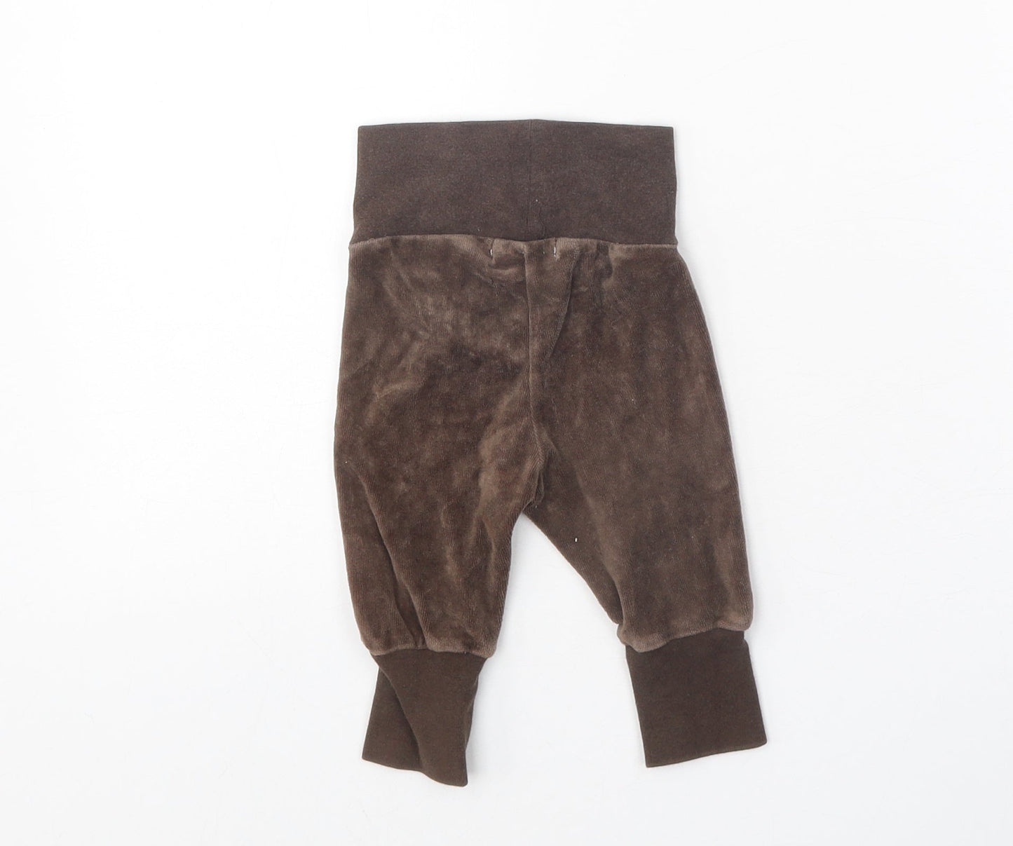 H&M Baby Brown Cotton Jogger Trousers Size 0-3 Months Pullover