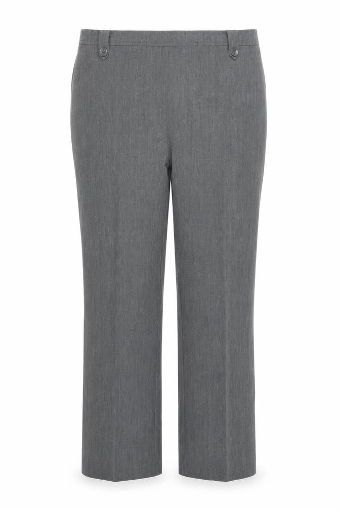 Bonmarché Womens Grey Polyester Trousers Size 18 Regular Zip