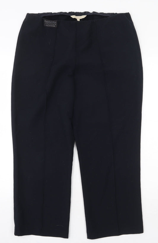 Vida Vi Womens Blue Polyester Trousers Size 14 Regular