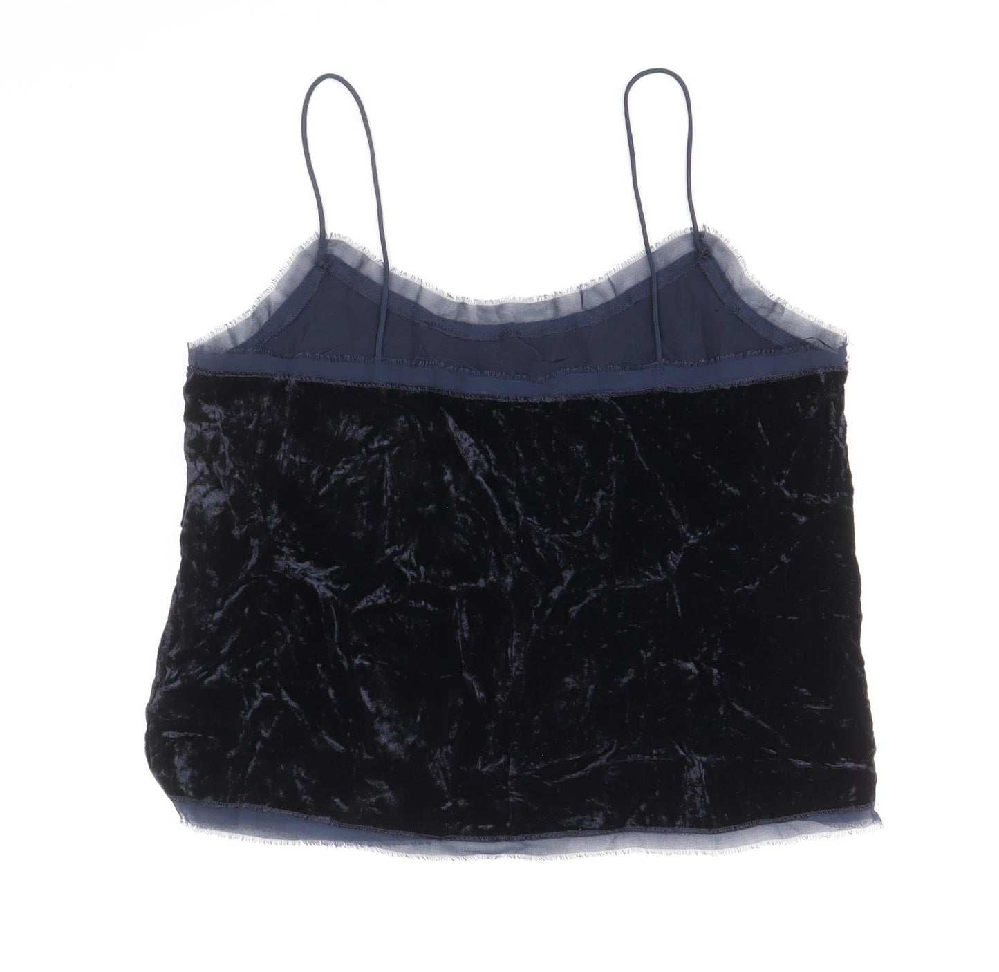 H&M Womens Black Viscose Basic Tank Size 12 Round Neck