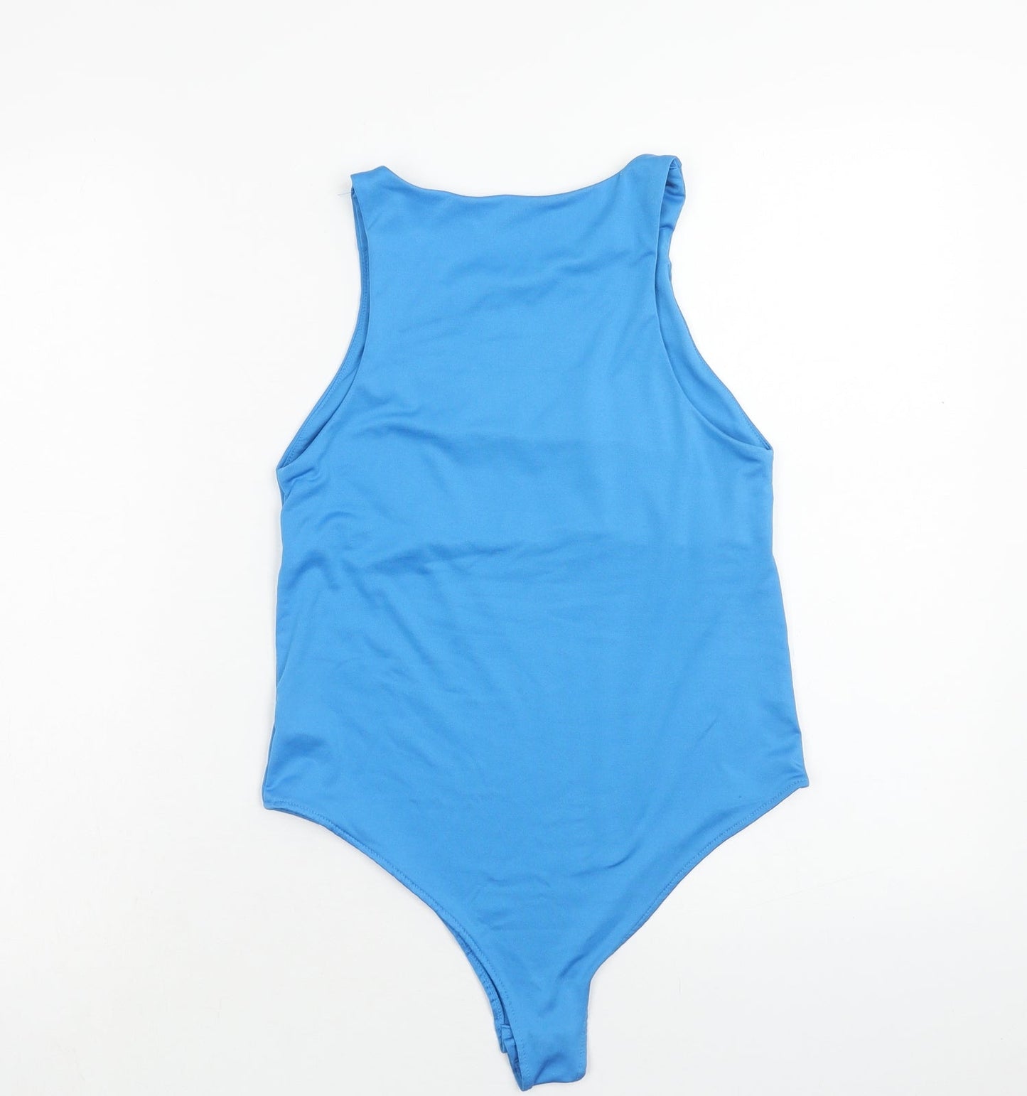 Dunnes Stores Womens Blue Polyester Bodysuit One-Piece Size S Snap