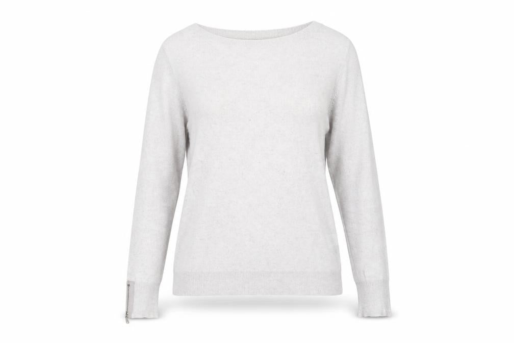Warehouse Womens Grey Round Neck Acrylic Pullover Jumper Size 14