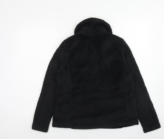 Lands' End Womens Black Polyester Pullover Sweatshirt Size S Pullover