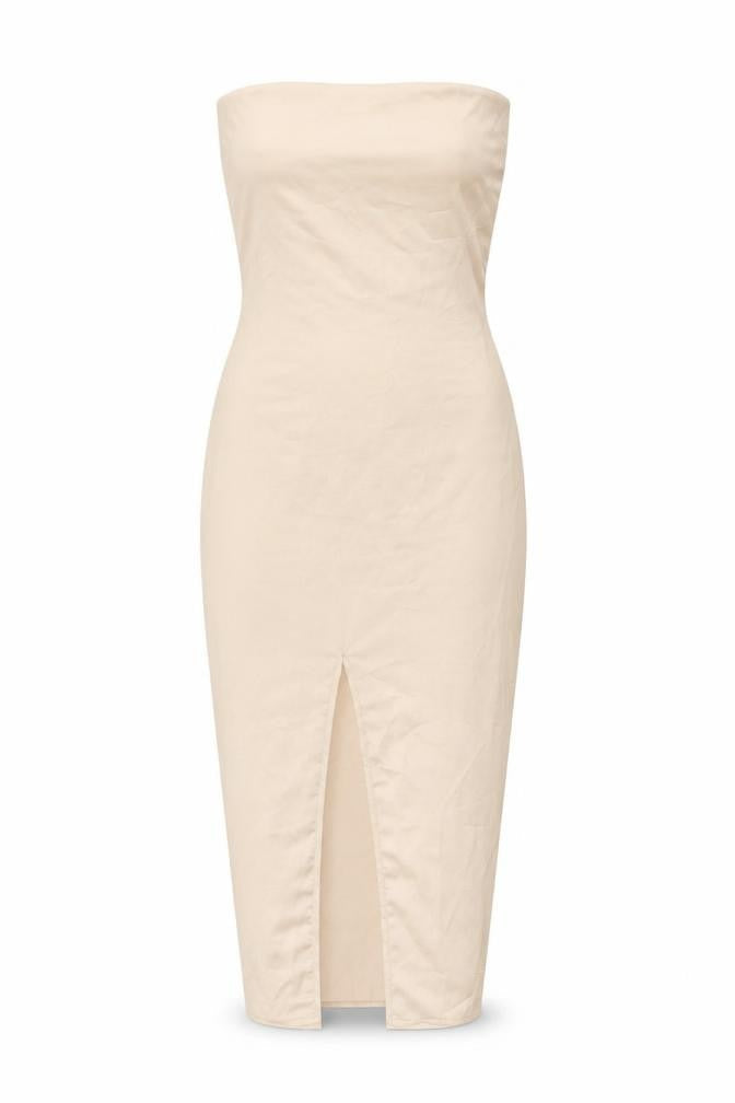 PRETTYLITTLETHING Womens Gold Polyester Bodycon Size 10 Square Neck Zip