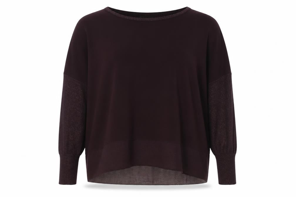 Mint Velvet Womens Purple Viscose Basic T-Shirt Size 12 Round Neck