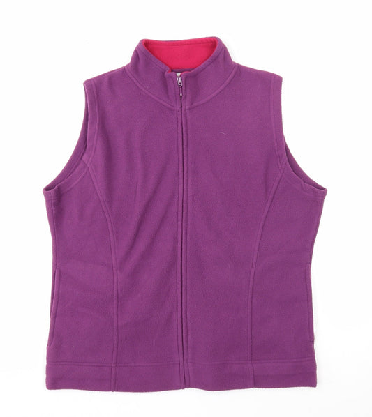 EWM Womens Purple Gilet Jacket Size 14 Zip