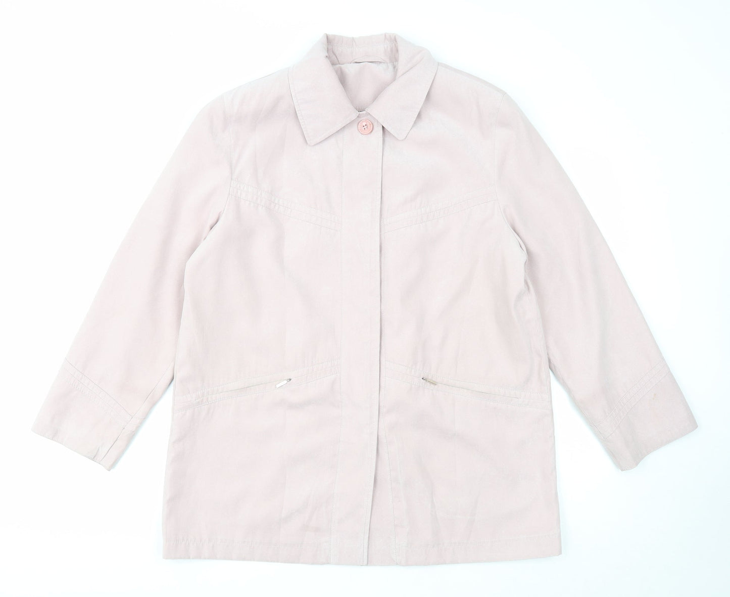 Preworn Womens Pink Jacket Size 14 Zip
