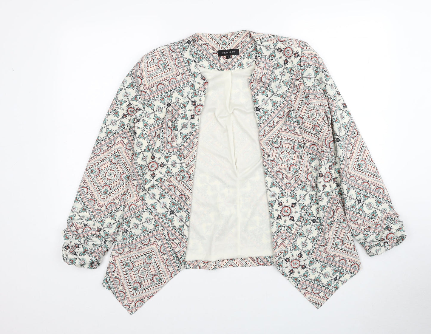 New Look Womens Multicoloured Geometric Jacket Size 10