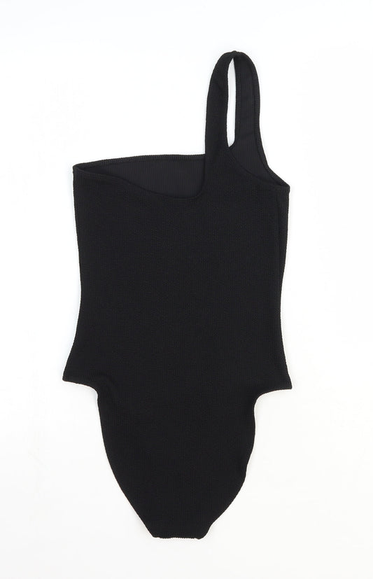ASOS Womens Black Polyester Bodysuit One-Piece One Size Pullover