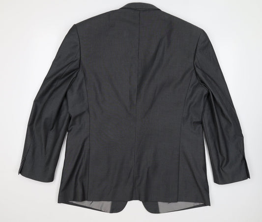 Jack Reid Mens Grey Wool Jacket Blazer Size 44