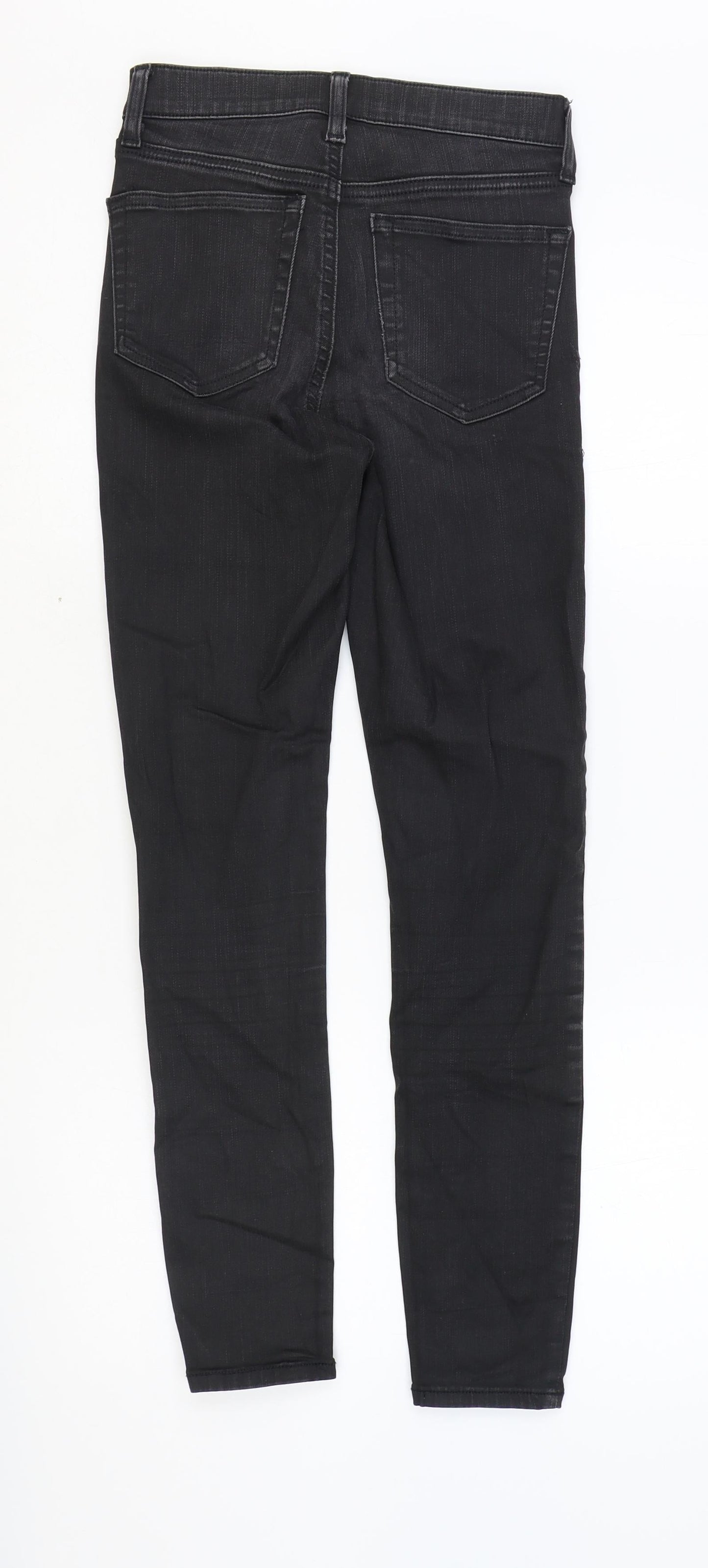 Topshop Womens Black Cotton Skinny Jeans Size 26 in Regular Zip