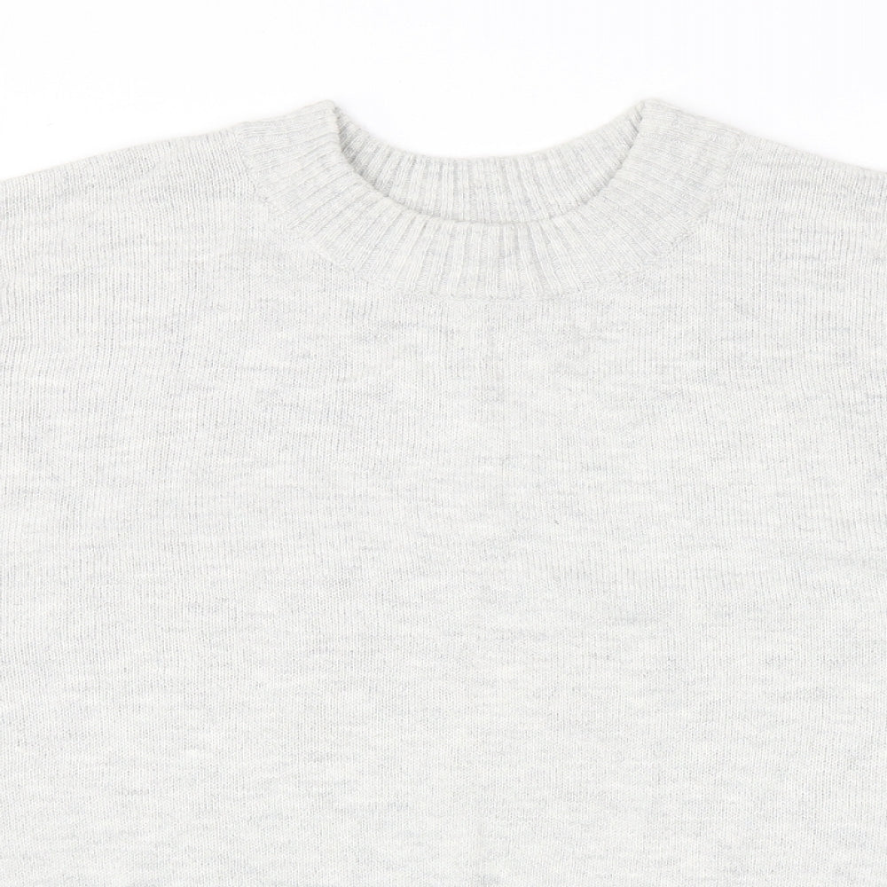 H&M Womens Grey High Neck Acrylic Pullover Jumper Size M