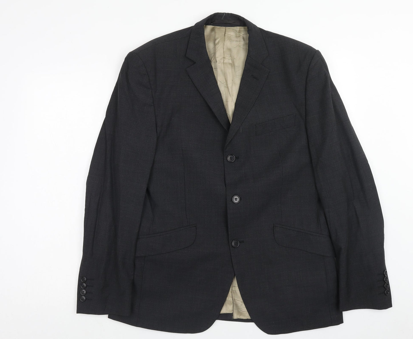 Marks and Spencer Mens Grey Wool Jacket Blazer Size 40