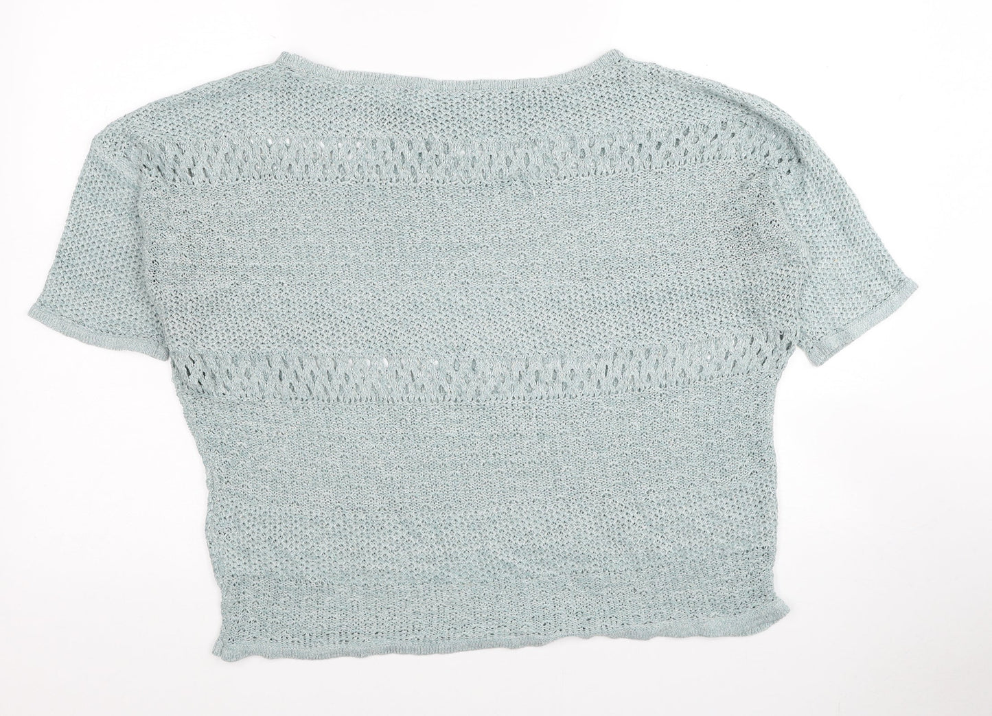 EDC Womens Blue Boat Neck Polyester Pullover Jumper Size L