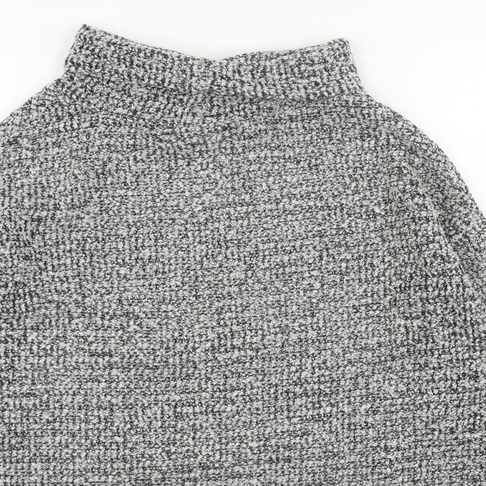 Topshop Womens Grey Roll Neck Acrylic Pullover Jumper Size 8