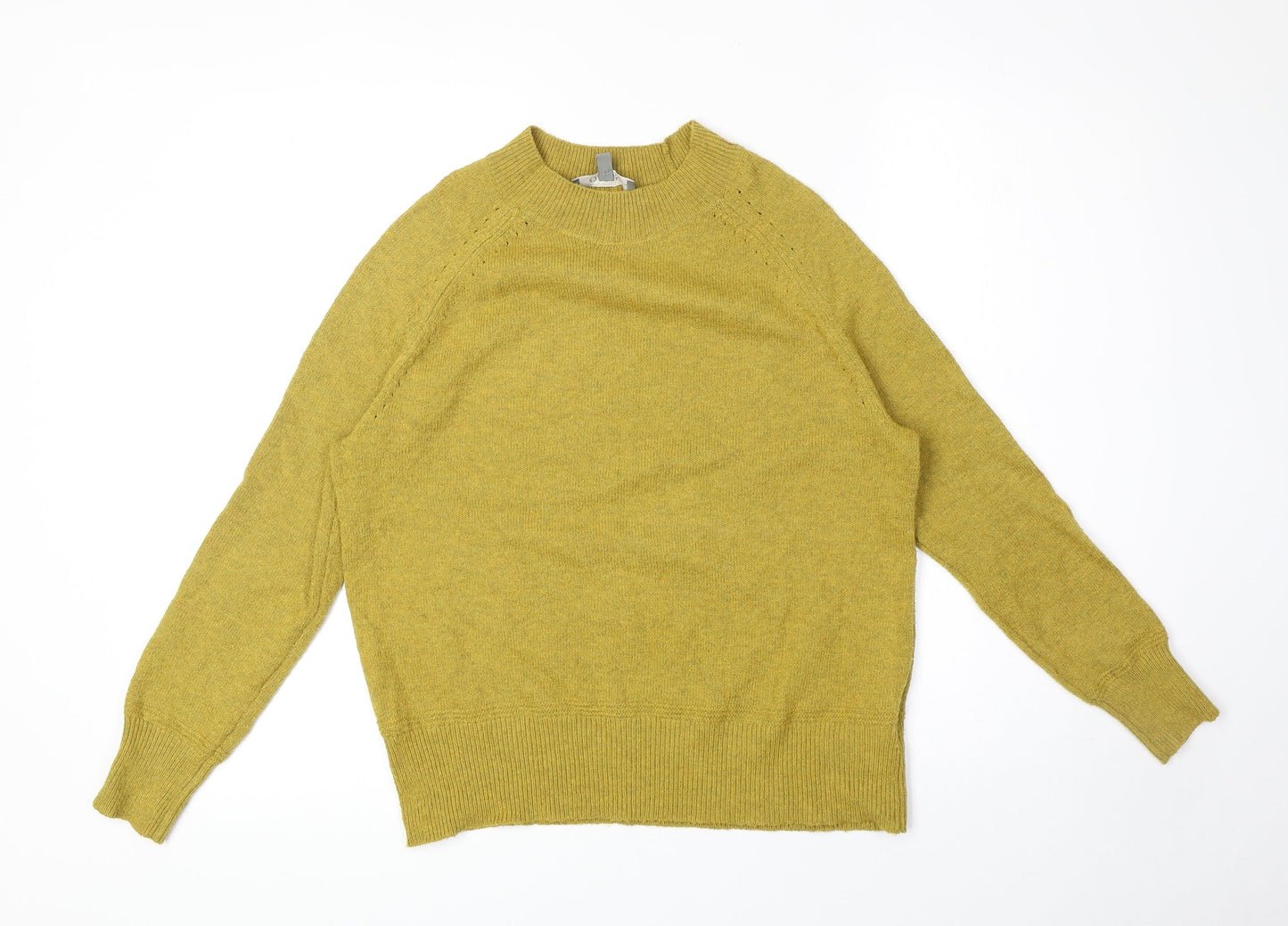 Oasis Womens Green Round Neck Polyester Pullover Jumper Size XS