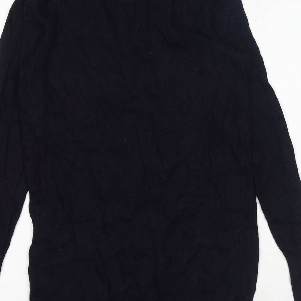Oasis Womens Blue Round Neck Viscose Pullover Jumper Size S