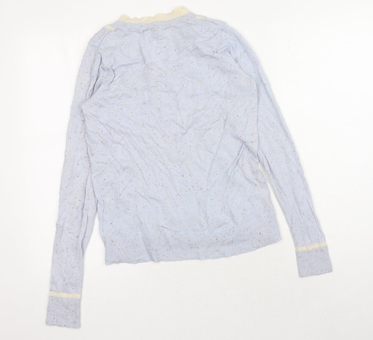NEXT Womens Grey V-Neck Viscose Pullover Jumper Size S