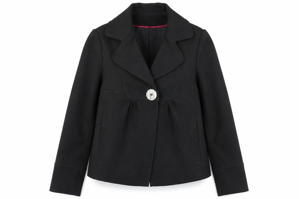 Evie Collection Womens Black Jacket Blazer Size 10 Button