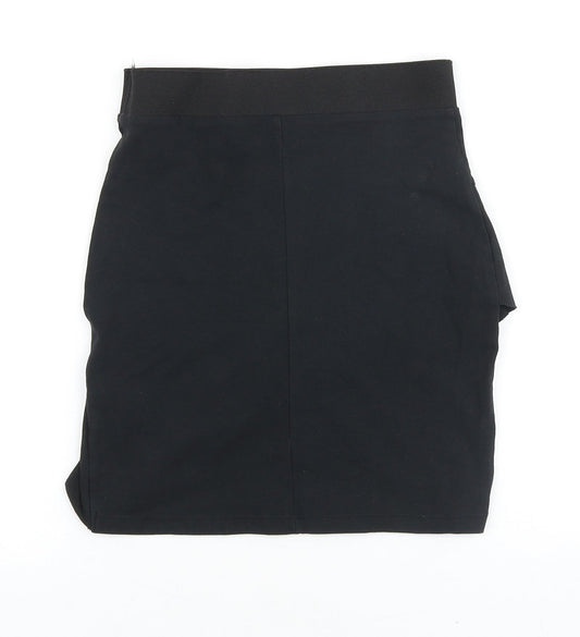 OVS Womens Black Cotton Straight & Pencil Skirt Size 24 in