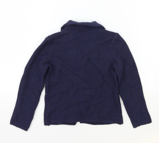 Preworn Girls Blue Jacket Blazer One Size Button