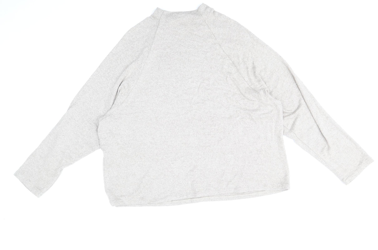 H&M Womens Beige Mock Neck Viscose Pullover Jumper Size M