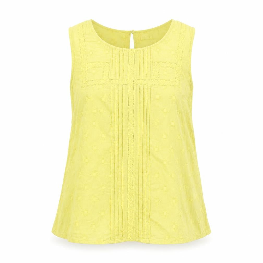Mirasol Womens Green 100% Cotton Basic Tank Size 10 Scoop Neck