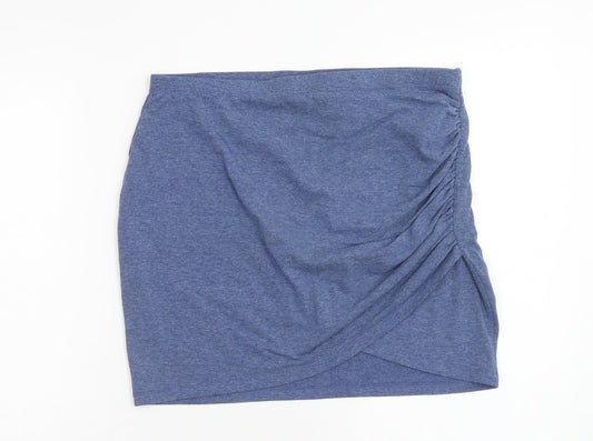 H&M Womens Blue Polyester Bandage Skirt Size M