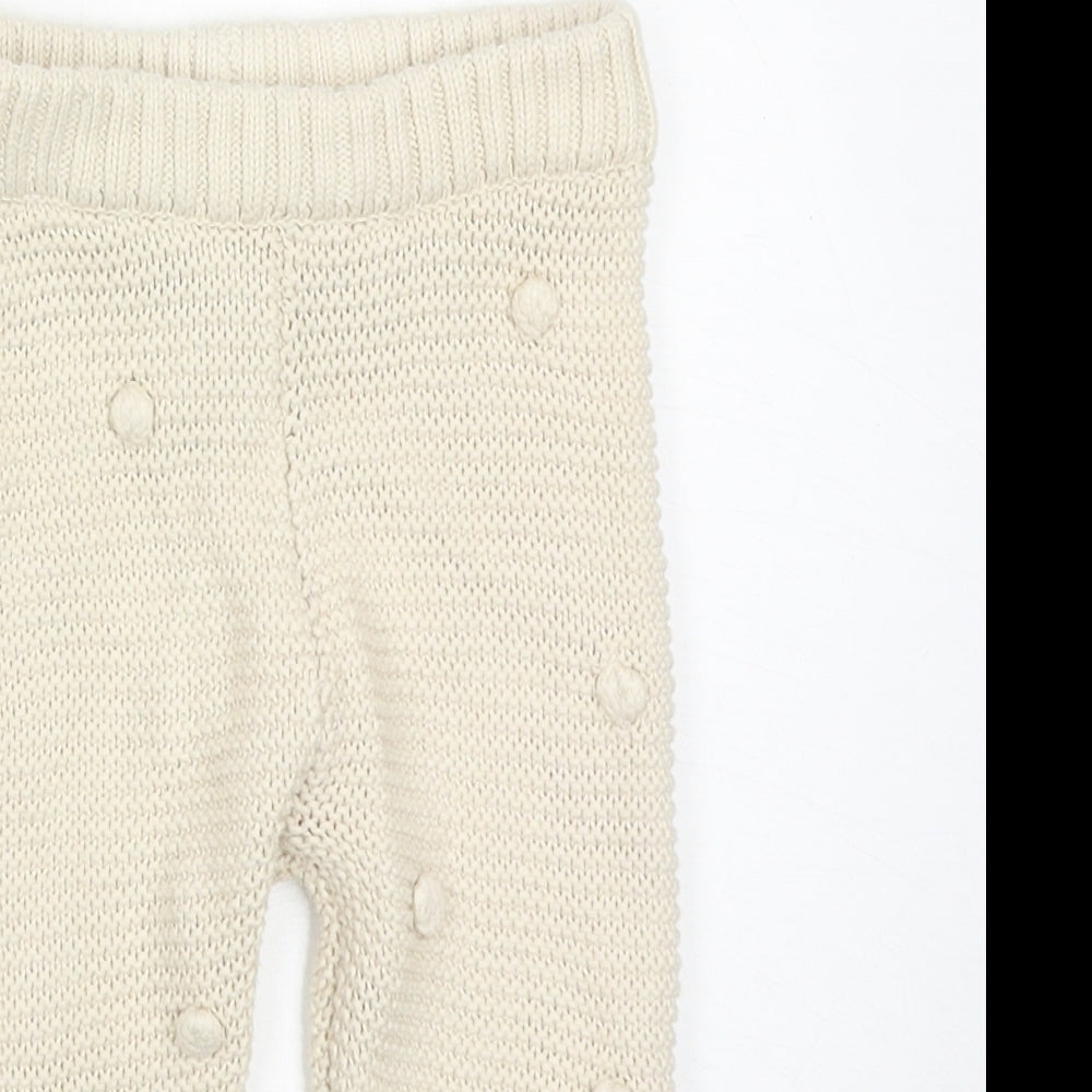 River Island Baby Beige Acrylic Jogger Leggings Size 6-9 Months Pullover