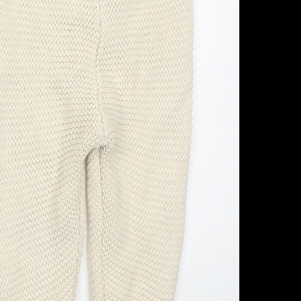 River Island Baby Beige Acrylic Jogger Leggings Size 6-9 Months Pullover