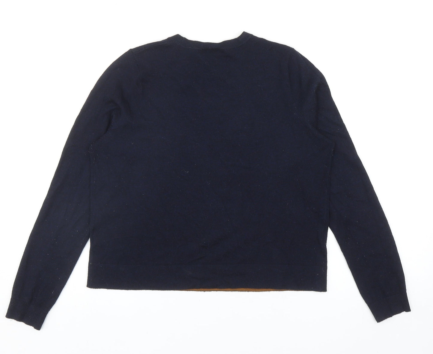 Topshop Womens Blue Round Neck Polyester Pullover Jumper Size 10
