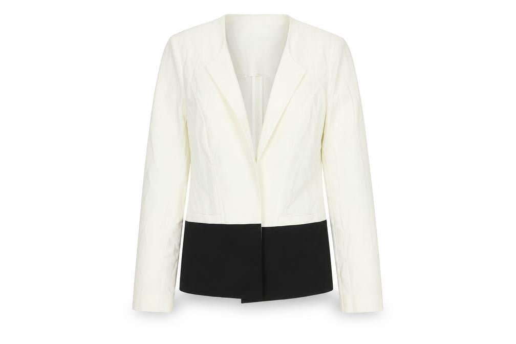 Marks and Spencer Womens Ivory Polyester Jacket Blazer Size 12