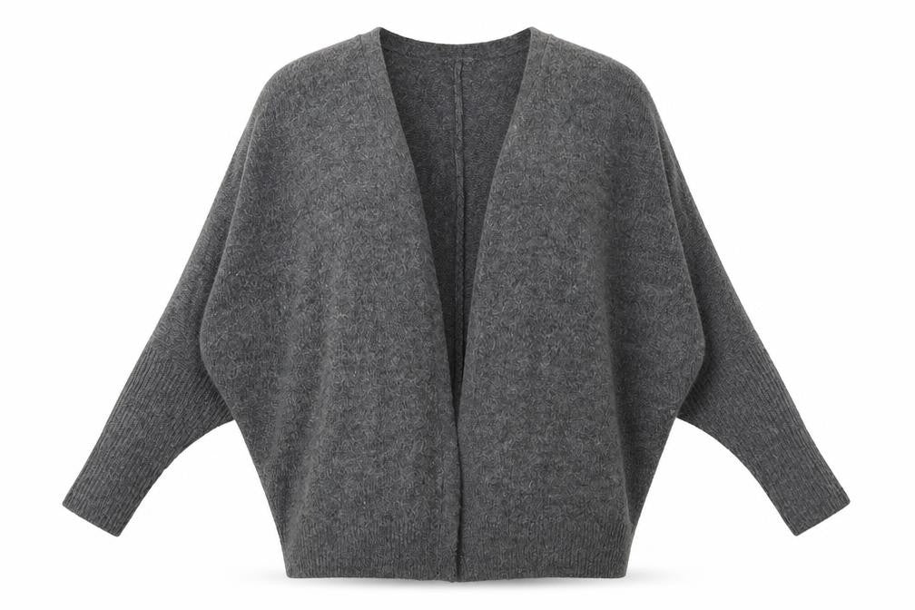 Dorothy Perkins Womens Grey V-Neck Acrylic Cardigan Jumper Size XS