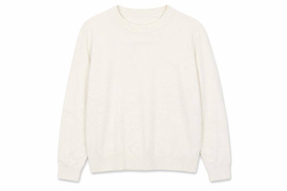Marks and Spencer Womens Grey Round Neck Acrylic Pullover Jumper Size L