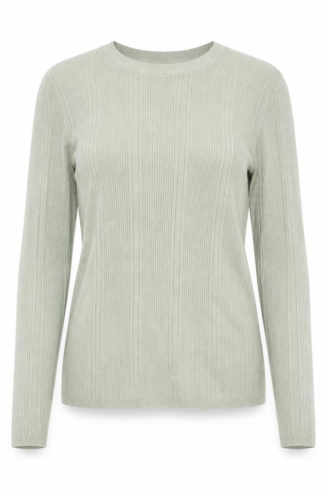 Marks and Spencer Womens Green Round Neck Viscose Pullover Jumper Size 16