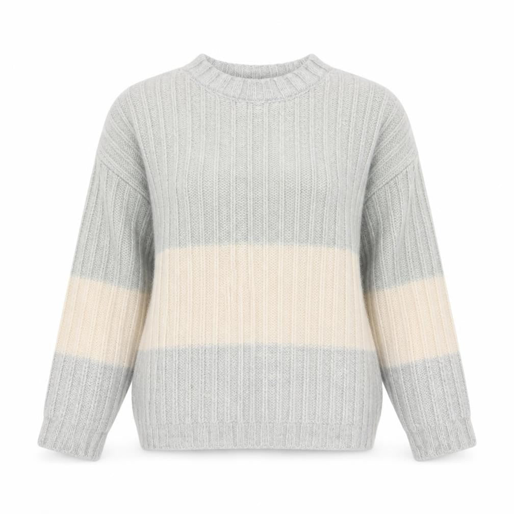 Naked Womens Grey Round Neck Acrylic Pullover Jumper Size XS