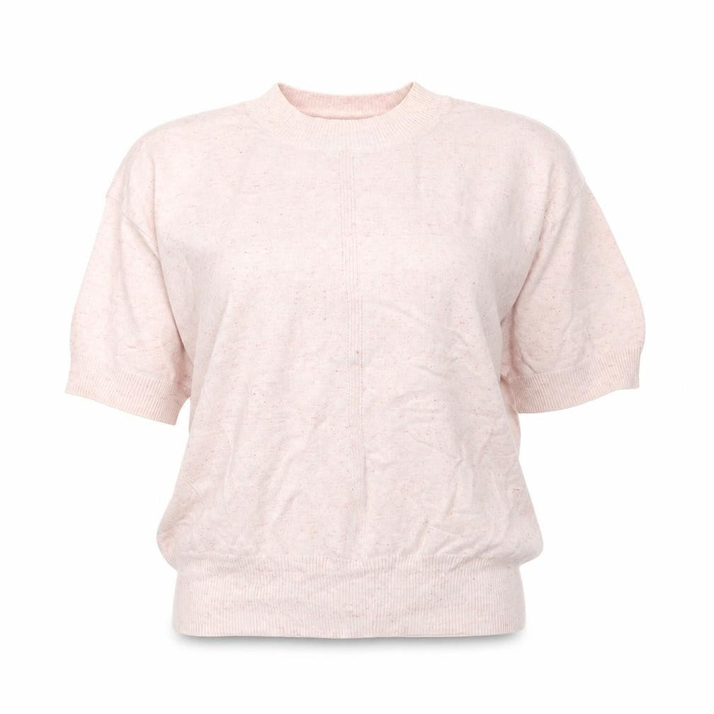 Marks and Spencer Womens Pink Round Neck Cotton Pullover Jumper Size M