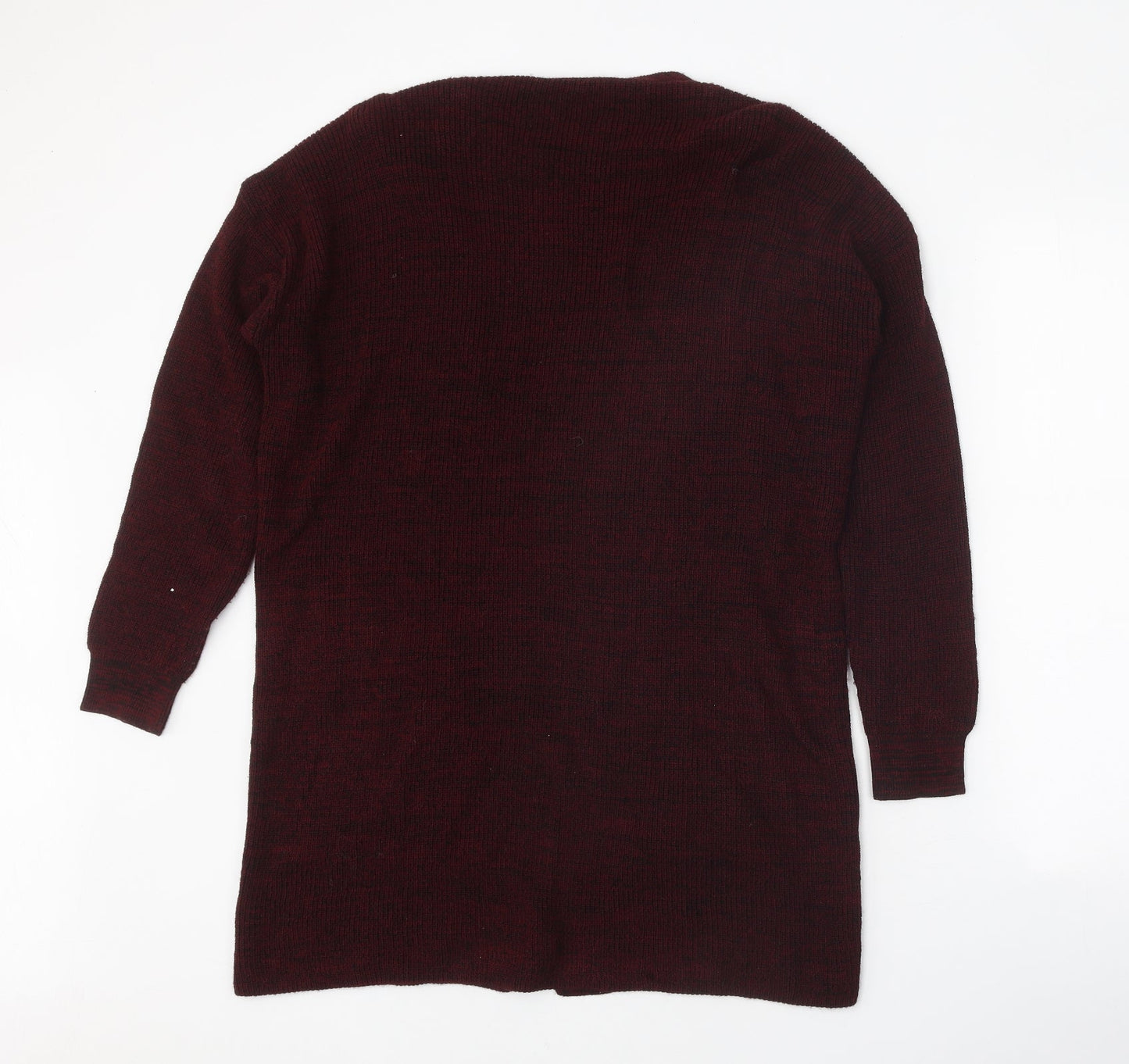 Stradivarius Womens Red V-Neck Acrylic Cardigan Jumper Size S