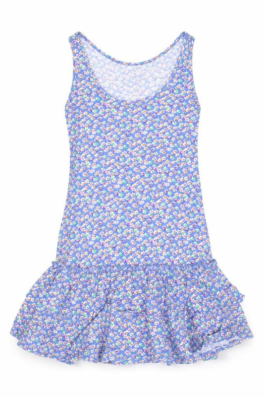Jack Wills Womens Multicoloured Floral 100% Cotton Tank Dress Size 8 Scoop Neck Pullover