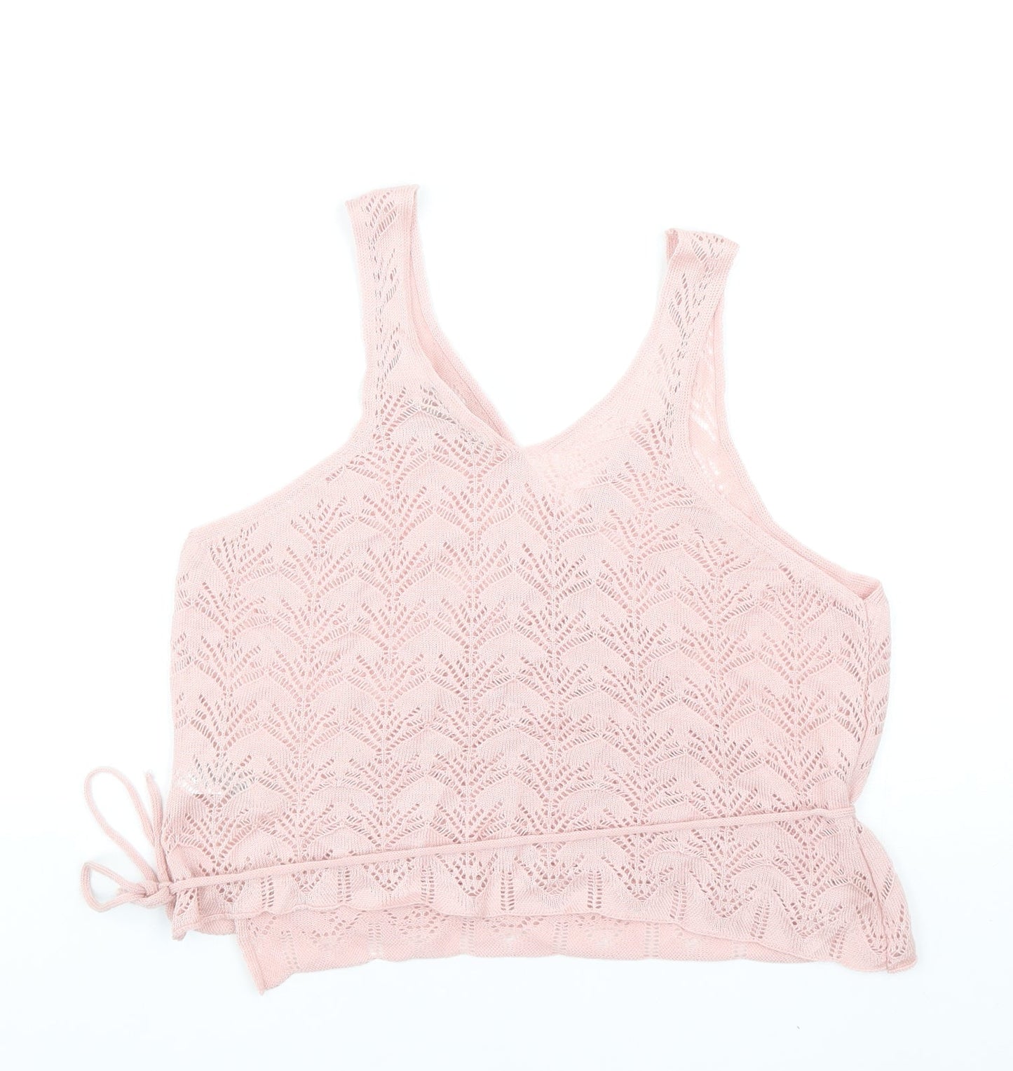 ASOS Womens Pink Acrylic Wrap Tank Size 14 V-Neck