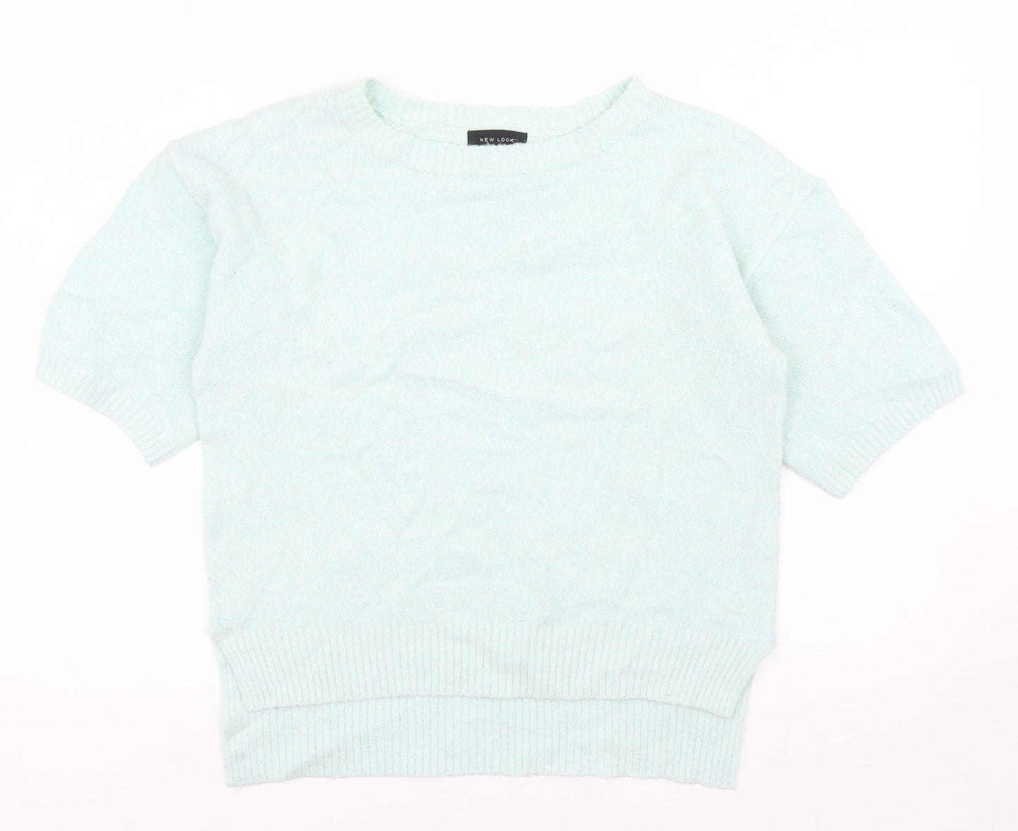 New Look Womens Green Round Neck Acrylic Pullover Jumper Size 8