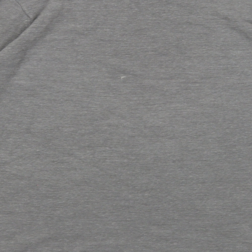 Marks and Spencer Womens Grey Mock Neck Acrylic Pullover Jumper Size 16