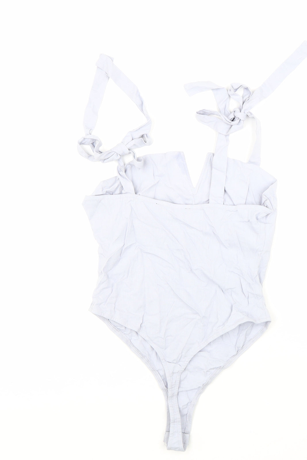 4SI3NNAI Womens Blue Viscose Blend Bodysuit One-Piece Size S Snap