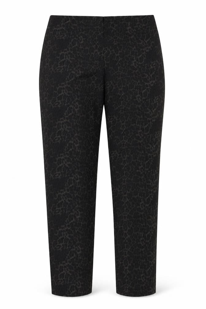 mudflowers Womens Brown Animal Print Viscose Trousers Size 14 L29 in Regular