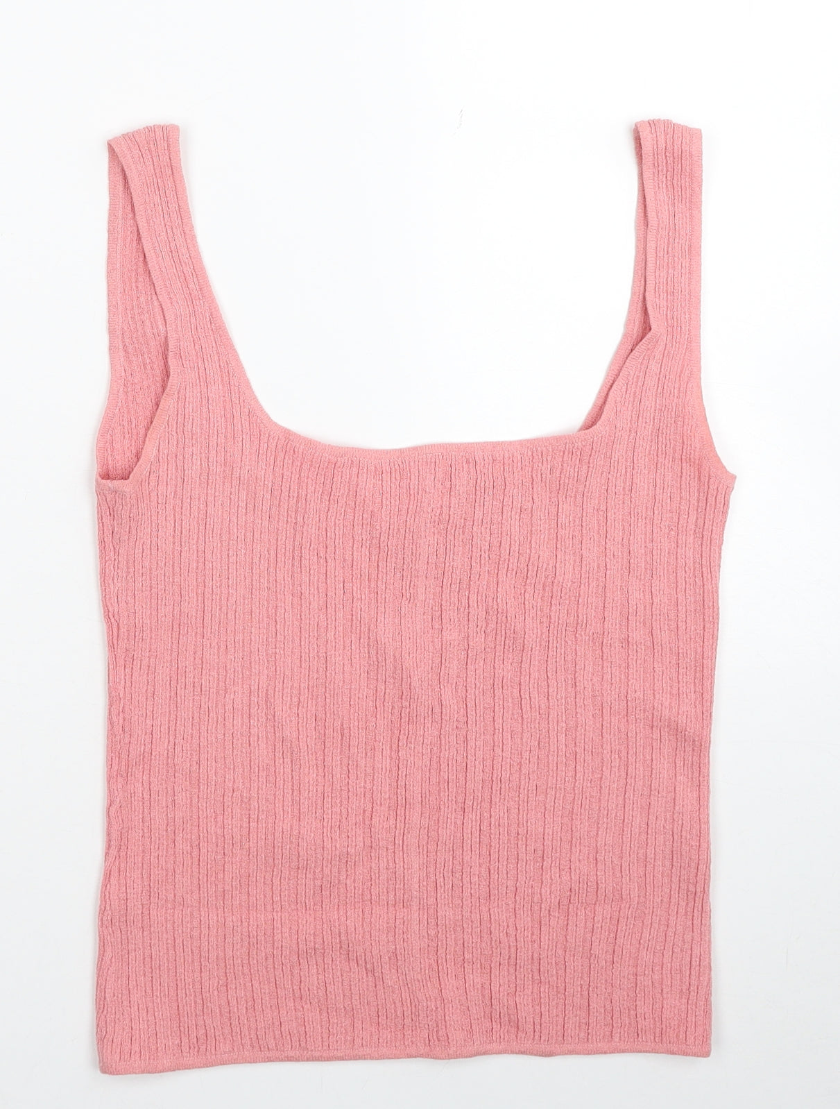 Ronit Zilkha Womens Pink Viscose Basic Tank Size M Scoop Neck