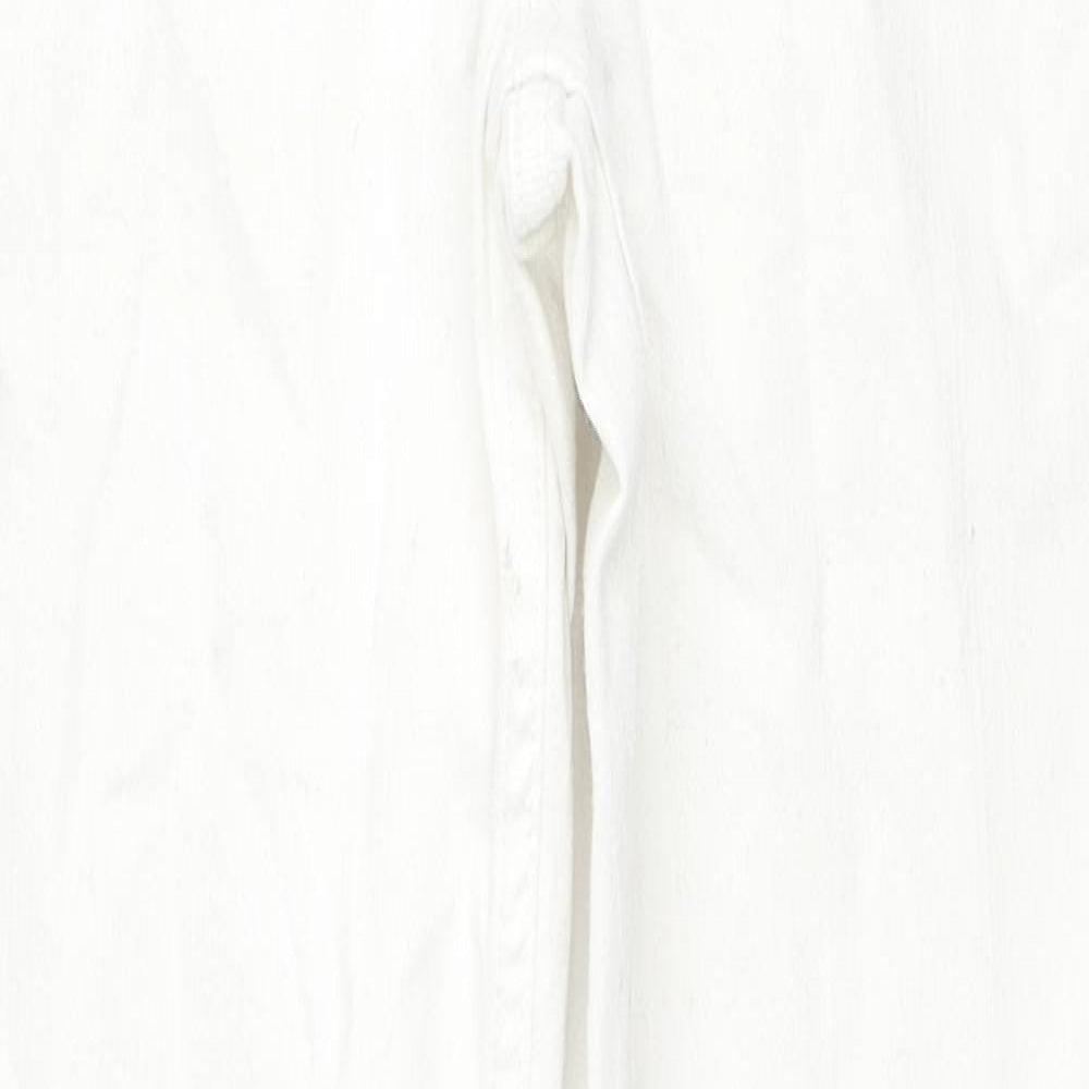 Denim & Co. Womens White Cotton Skinny Jeans Size 8 Regular Zip
