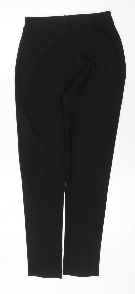 Preworn Womens Black Polyamide Trousers Size S Regular